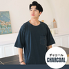 大きいサイズまでサイズ展開 ペアルック ビッグTシャツ ルームウェア ワンマイルウェア メンズ (M～5XL）