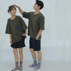 大きいサイズまでサイズ展開 ペアルック ビッグTシャツ ルームウェア ワンマイルウェア レデイース (M～5XL）