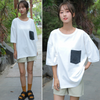 大きいサイズまでサイズ展開 ペアルック ビッグTシャツ ルームウェア ワンマイルウェア レデイース (M～5XL）